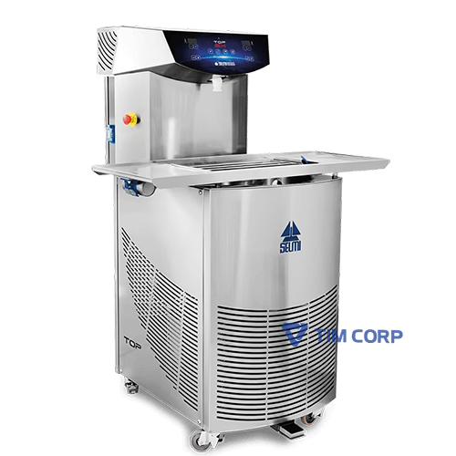 Máy temper socola Selmi TOP EX – phiên bản nâng cấp, bảng điều khiển kỹ thuật số, trộn trực tiếp nguyên liệu và vận hành hiệu quả.