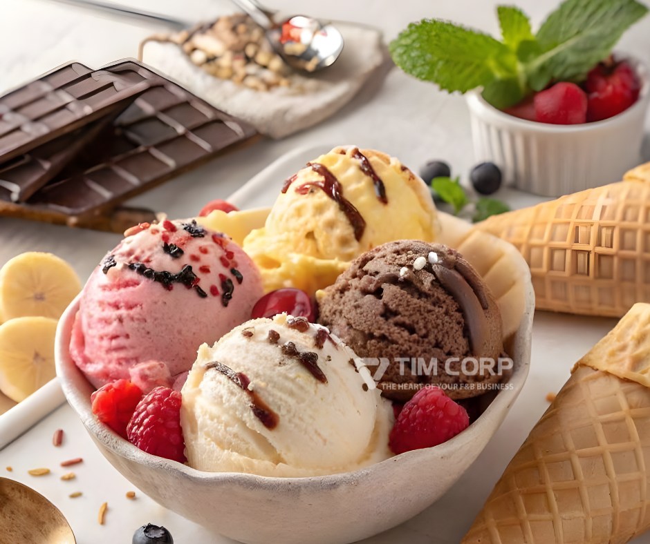 Gelato – kem truyền thống của nước Ý với kết cấu mịn đặc và hương vị tự nhiên