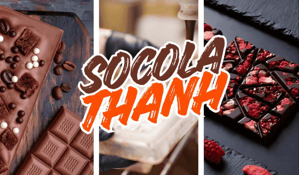 Socola thanh thủ công với nhiều hương vị, thể hiện rõ phong cách Bean To Bar