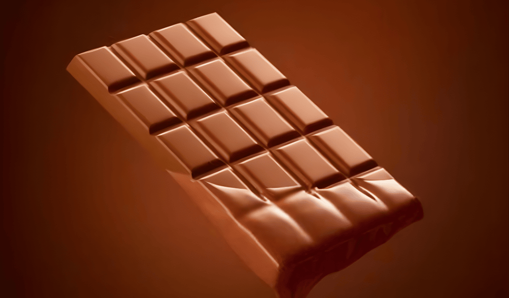 Socola thanh nguyên bản với cấu trúc khối rõ ràng, bề mặt mịn và màu cacao đặc trưng